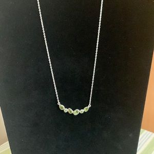 .925sterling silver and Peridot Necklace